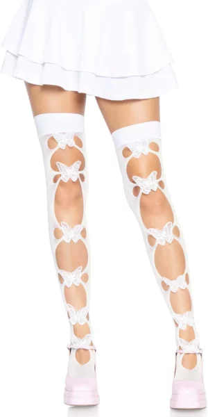 Butterfly Cut Out Thigh Highs