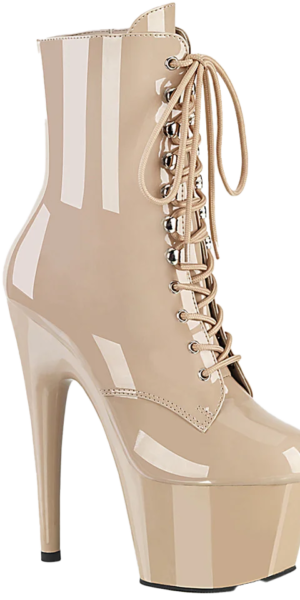 Pleaser Adore-1020 Ankle Boot - Beige