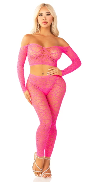 leg avenue 89337 pink bodystocking