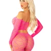leg avenue 89337 pink bodystocking
