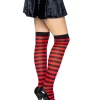 leg avenue cari striped thigh high stockings 6005 at pleasure zone