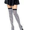 leg avenue cari striped thigh high stockings 6005 at pleasure zone