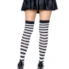 leg avenue cari striped thigh high stockings 6005 at pleasure zone