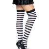 leg avenue cari striped thigh high stockings 6005 at pleasure zone